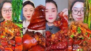 SPICY🔥🥵BRAISED PORK MIXED BIG BOIL, PIG EAR PIG FACE, PANLONG PORK BELLYS #asmr #4k #2026 #302