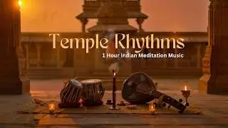 Temple Rhythms &ndash; Tabla, Flute & Sitar Tranquility   1 Hour Indian Meditation Music