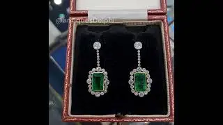 #EG152 Best in class Edwardian emerald and diamond earrings
