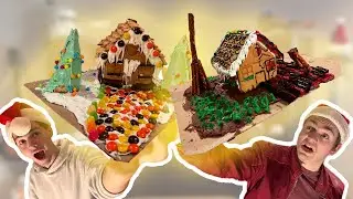 A few Really Nice People make 2 Gingerbread Houses