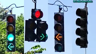 Doghouse Signal & Flashing Yellow Arrow Traffic Lights | Aurelius Rd & Cedar St