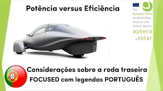 Considera&ccedil;&otilde;es sobre o motor da roda traseira do Aptera Owners Club - FOCUSED com legendas PORTUGU&Ecirc;S