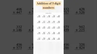 3 digit addition questions #trending #maths #vedictrick #viral #mathstricks #addition