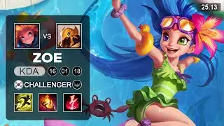 Zoe vs Azir Mid - KR Challenger - Patch 25.13 Season 15
