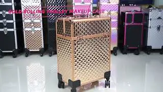 Travel Makeup Case on Wheels Rolling Makeup Case for Beauty Organizing