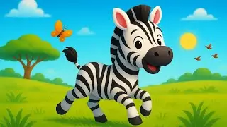 The Zebra 🦓 | Zebra song | Nursery Rhymes | Baby poem | Cartoon | Tiger kids