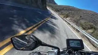 Fast group motorcycle ride down upper Big Tujunga Canyon Road on Nov 9, 2025