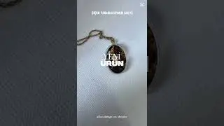Minyat&uuml;r &Ccedil;i&ccedil;ek Tablolu Epoksi Kolye
