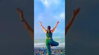 Tree pose#near the Beach#yogapose  #motivation #