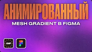 АНИМИРОВАННЫЙ Mesh Gradient в Figma с экспортом в .GIF | анимация в фигма