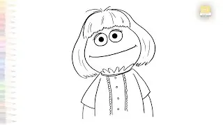 Prairie Dawn drawing easy | Sesame Street sketches | How to draw A Prairie Dawn step by step