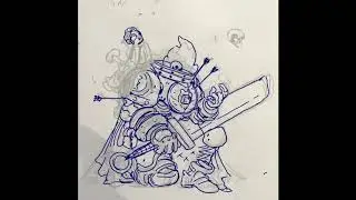 Birdking and Bianca illustration timelapse