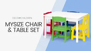 MySize Kids Table with 4 Chairs (by Delta Children)