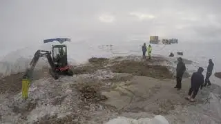 Construction Site Preparation on a Mountain Top