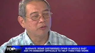 Buenafe: Some distressed OFWs in Middle East ask PH Embassy officials to help them find work