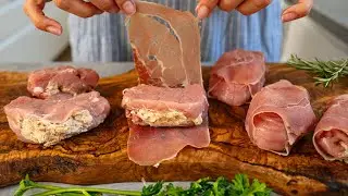 Удивите своих гостей. Сочное свиное филе с начинкой. Свернуть мясо