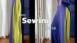 How to make two fabric palazzo pants with side pleats ||Beginner Friendly ✨