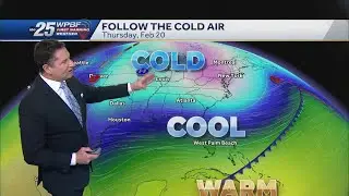 A cold night with a wind chill across South Florida