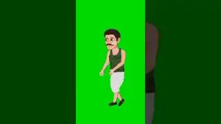 New village man walk| green screen cartoon character for cartoons creators #shortvideo