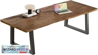 Solid Wood Computer DeskRustic Style 55-inch Large Office Desk- Modern Gaming Working Review