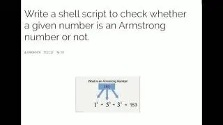 Shell program for Armstrong Number or Not,4 Sem Cse, Avnesh Kr.Joshi,MITRC,Alwar