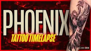 PHOENIX TATTOO TIMELAPSE | BLACK AND GRAY LEG TATTOO