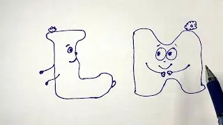 How to Draw Letter L & M  ✨🔤 | Alphabet Drawing for Kids