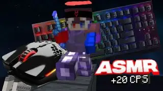 Keyboard + Mouse Sounds ASMR (HANDCAM) / Bedwars Zonecraft - 2.0