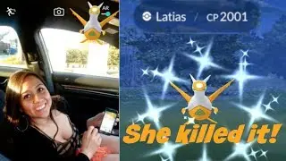 SHE FINALLY GOT ONE! my highest *98IV* latias we have a total of #4 SHINY LATIAS in pokemon go.