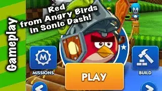 Sonic Dash - Red from Angry Birds Gameplay