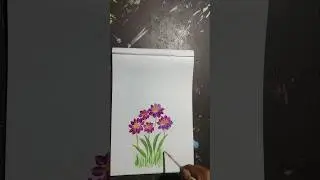 ✨🩷Simple Emulsion Paint Drawing✨💝#art #flowerart #flowerdrawing #drawing #@pinkipms