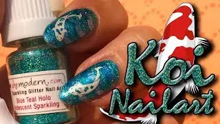 🇩🇪🐟KOI Nailart mit SHE MODERN - Glitter, Stencils & Folien Water Decals🐟