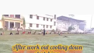 Cooling down stretching after workout 💪💪💪💪💪💪