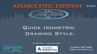 ADVANCE STEEL: Quick Isometric Drawing Style.