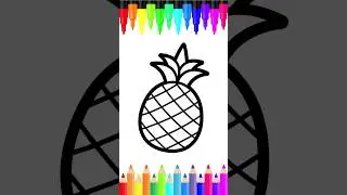 Learn How to Draw and Color a Pineapple | Easy Drawing for Kids and Toddlers  #drawingtutorial #art