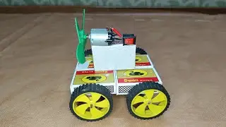 Mini Diy Best Matchbox Single Motor Fan Car at Home - How to make Battery power Reverse Fam Car 