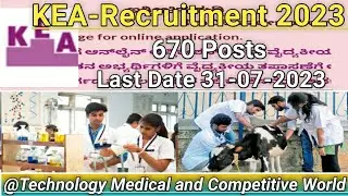 KEA-Recruitment 2023|670-Posts|Kannada
