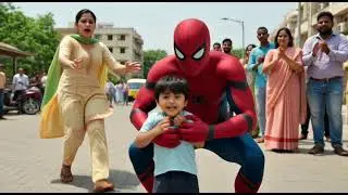 Spider-Man Ne bachai bacche ki Jaan 👀😲 #vivral #lick #youtube #spiderman 