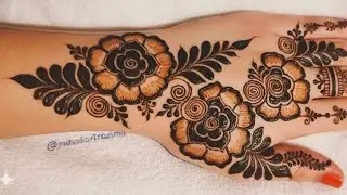 Back hand easy floral mehndi design||Very beutiful floral mehndi design||mehndi design . 