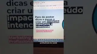 Pare de postar dicas.. Aula amanh&atilde; no zoom!! #marketing #marketingmedico #marketingsaude