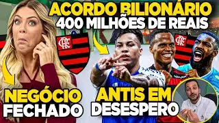 ANTIS em CHOQUE 😱 MARTELO BATIDO por 200 MILHÕES! ARIAS, KAIO JORGE e GERSON no FLAMENGO 😱 FECHADO