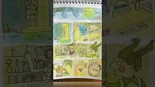 my painting process for the comics marathon🌟 check out the full video on my channel 🐜 #comics #art