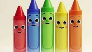 Learn Colours with Crayons 🎨 | Colour Song for Toddlers & Kids | Happy Kids TV
