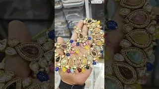 Multi-color necklace set for wedding #jewellery #shorts #viral #youtubeshorts