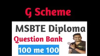 MSBTE | G Scheme Question Bank | Golden opportunity | Final Year Exam News | Toshib Shaikh