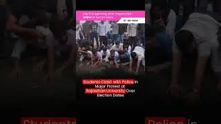 Students Clash with Police in Major Protest at Rajasthan University Over Election Dates  #jaipurnews