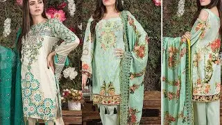 3 Piece Lawn Suit with Printed Chiffon Dupatta