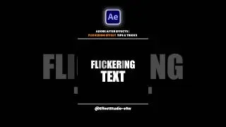 Create a Text Flicker Effect in 10 Seconds! ⚡️ (After Effects) #effect #viral #adobeaftereffects