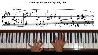 Chopin Mazurka in C-sharp minor Op. 41, No. 1 Piano Tutorial