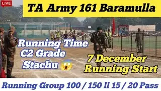 TA Army 161 Baramulla Running group 100 Ka 20 Pass 😊 ll 7 December Running ll C2 Grade & Stachu 😱